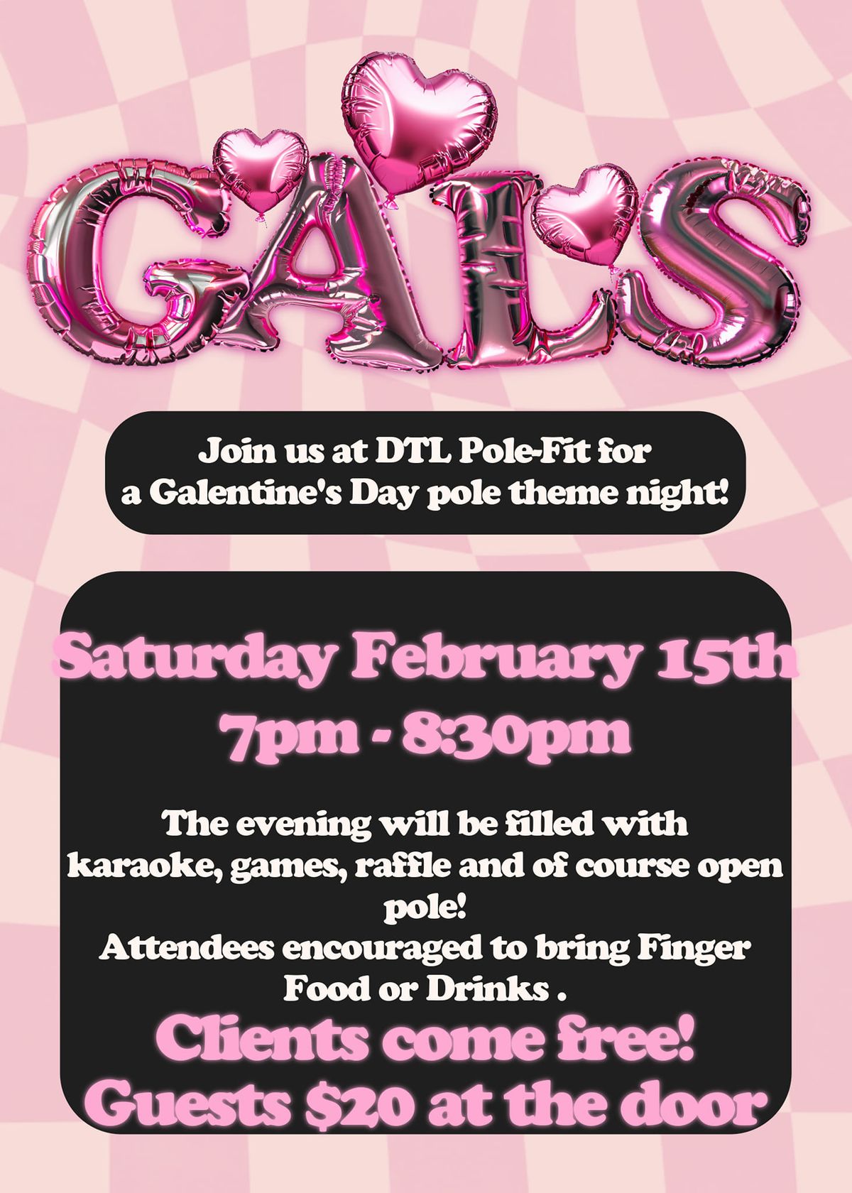 Galentines Theme Night