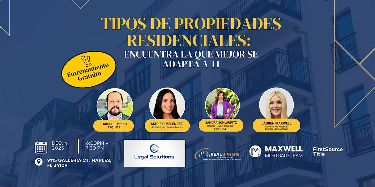 Entrenamiento Gratuito: Tipos de Propiedades Residenciales