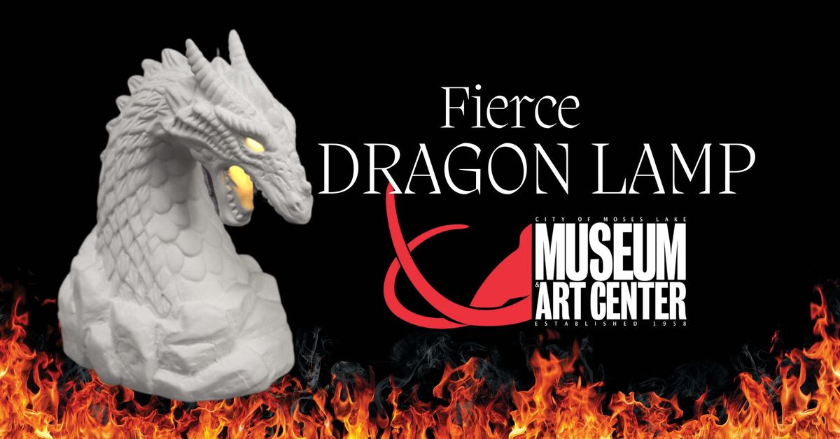 Pottery Painting: Fierce Dragon Lamp