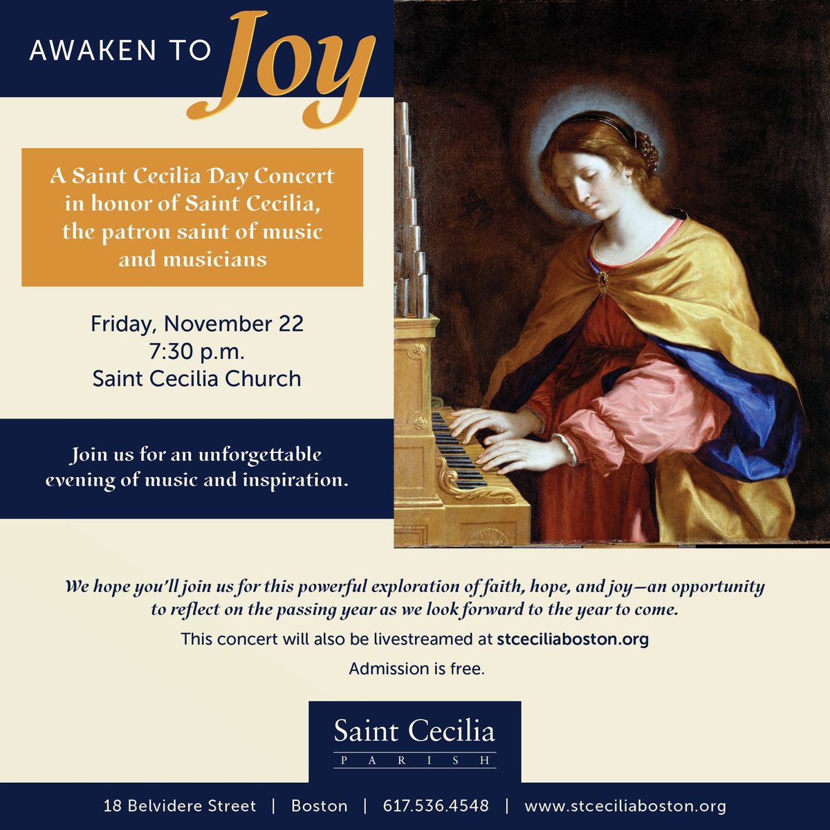 Awaken to Joy, A Saint Cecilia Day Concert