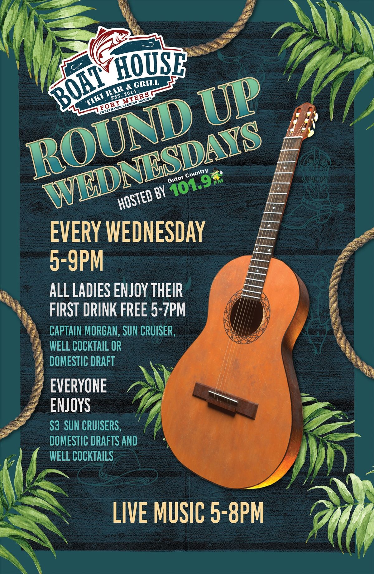 Round Up Wednesdays at The Boathouse Fort Myers