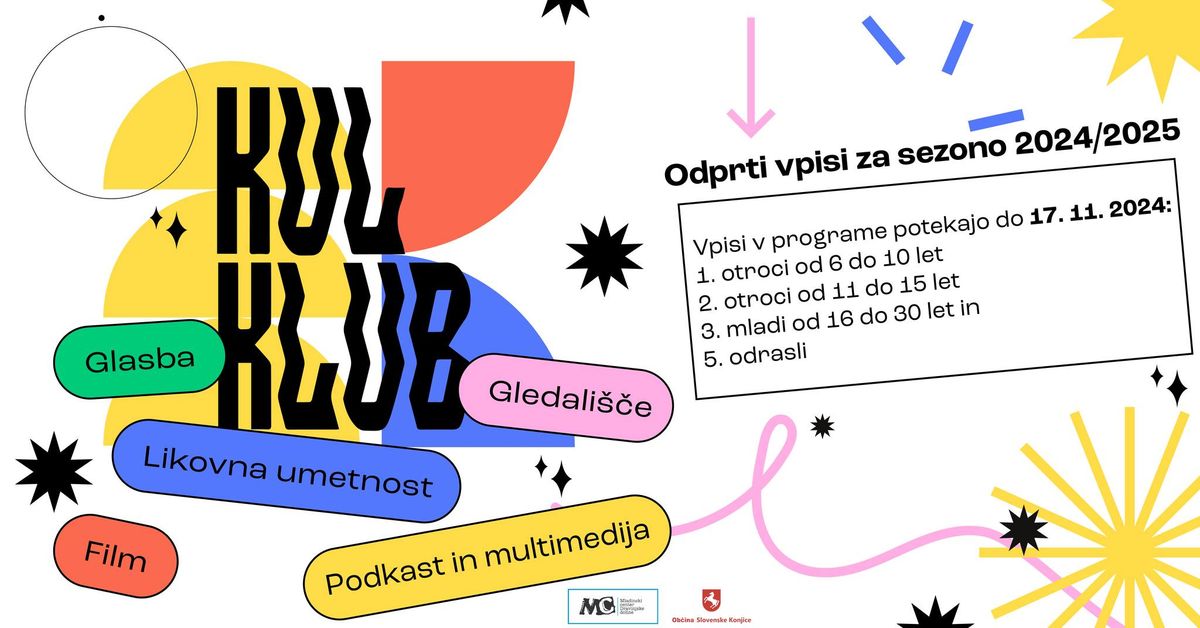 Kul Klub: vpisi v novo sezono 2024\/2025 \ud83c\udfad\ud83c\udfa8\ud83c\udfac\ud83c\udfb6