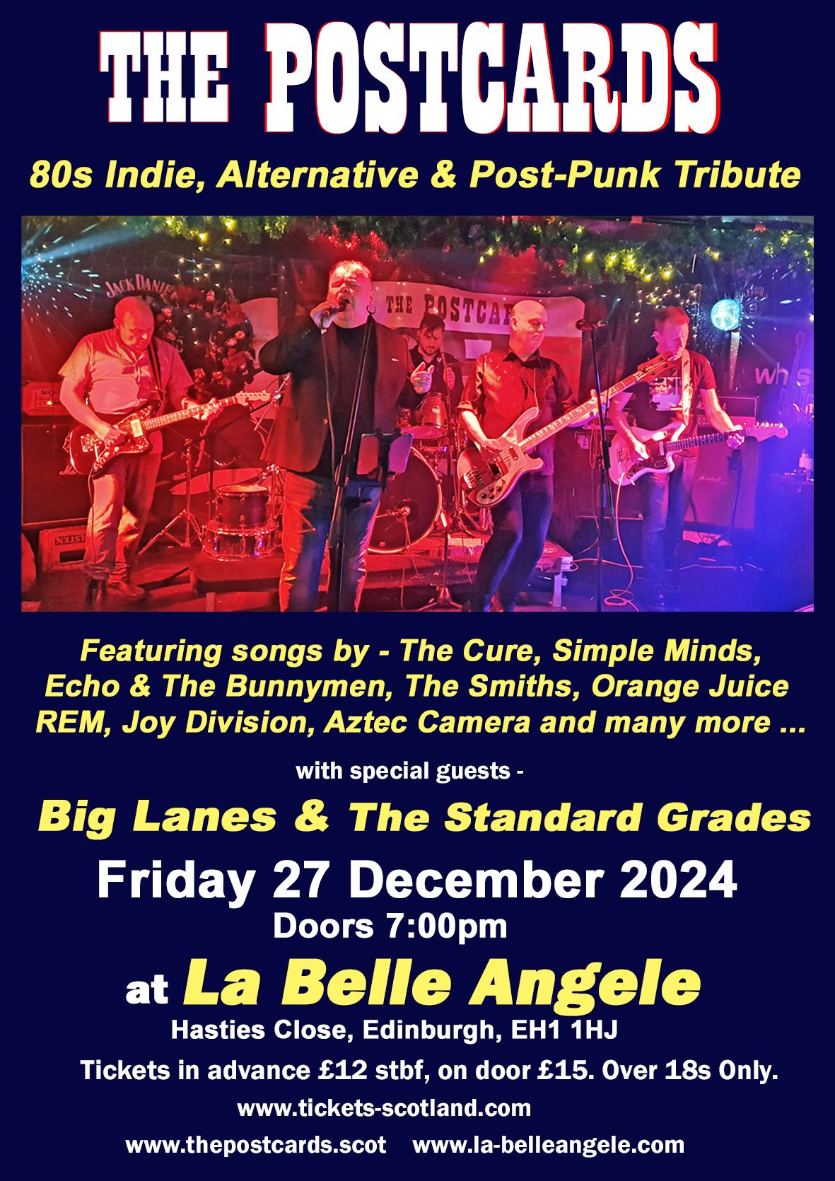 The Postcards 'Twixmas' at La Belle Angele, Fri 27 December 24