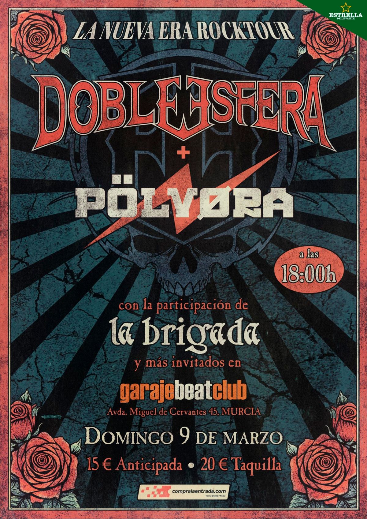 DOBLE ESFERA + P\u00d6LVORA + LA BRIGADA en Garaje Beat Club (Murcia)