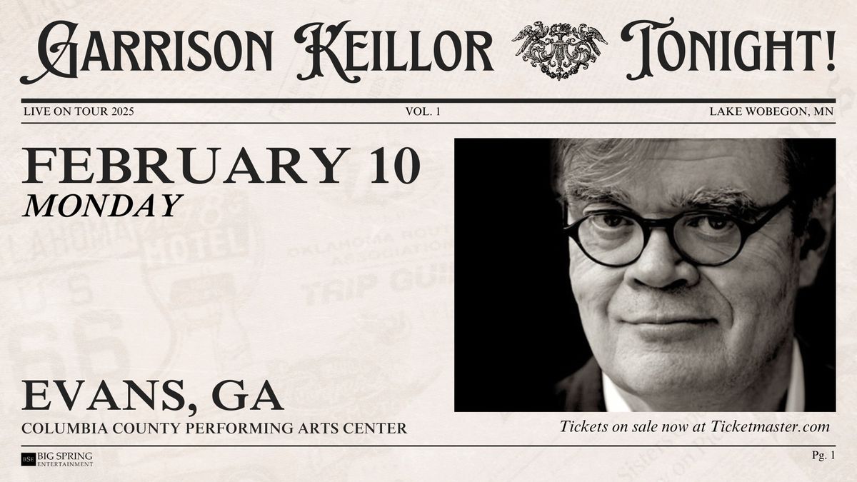 Garrison Keillor Tonight!