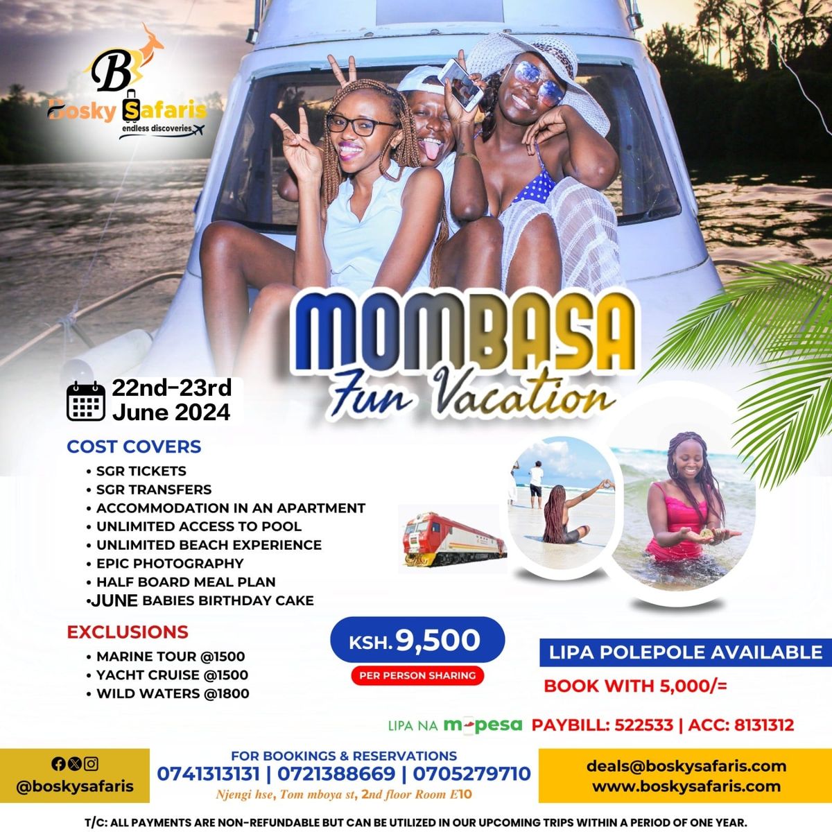 Mombasa Fun Vacation & Yatch Party