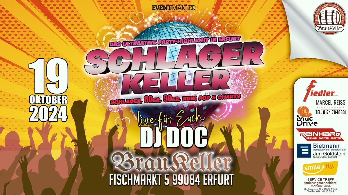 19.10. \u2605 SCHLAGERKELLER \u2605 im Braukeller Erfurt