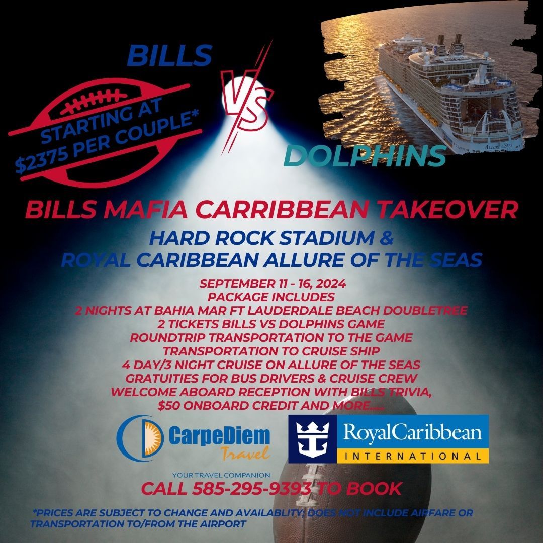 Bills vs Dolphins Game & 3 Night Bahamas Cruise