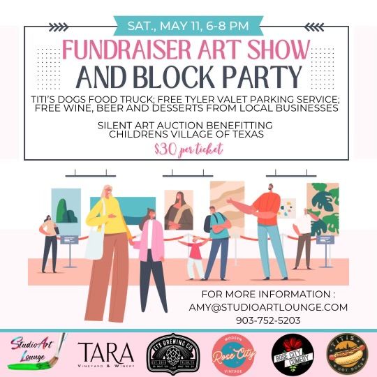 Art Show & Fundraiser \/ Block Party \/ Silent Art Auction Benefitting Children's Village Only $30