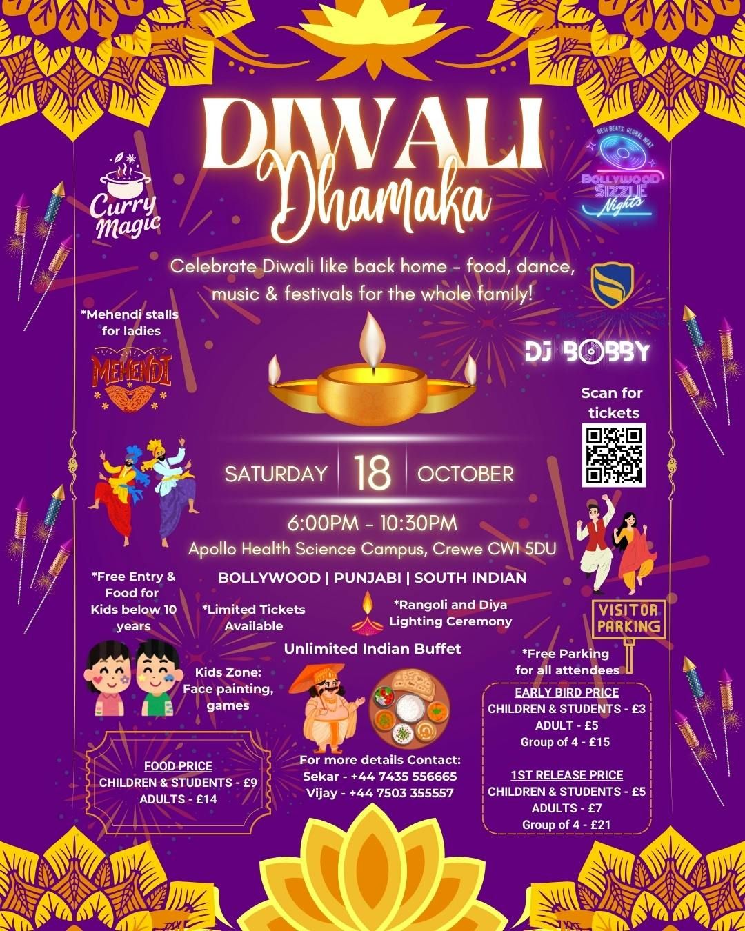 Diwali Dhamaka - Crewe 18th Oct
