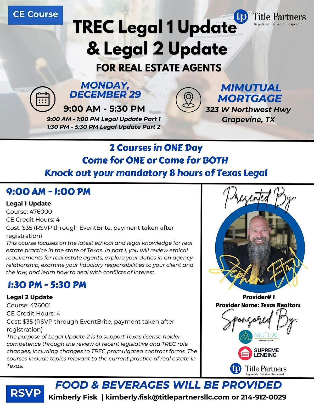 CE Course: TREC Legal 1 Update  & Legal 2 Update