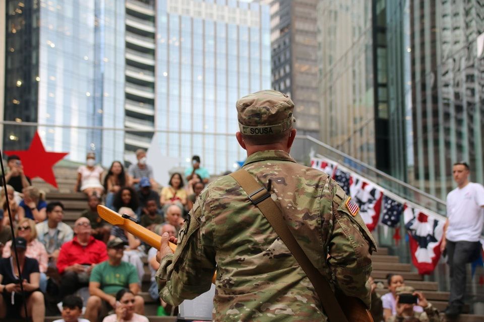 The 215th Army Band at "The Steps" in Downtown Crossing