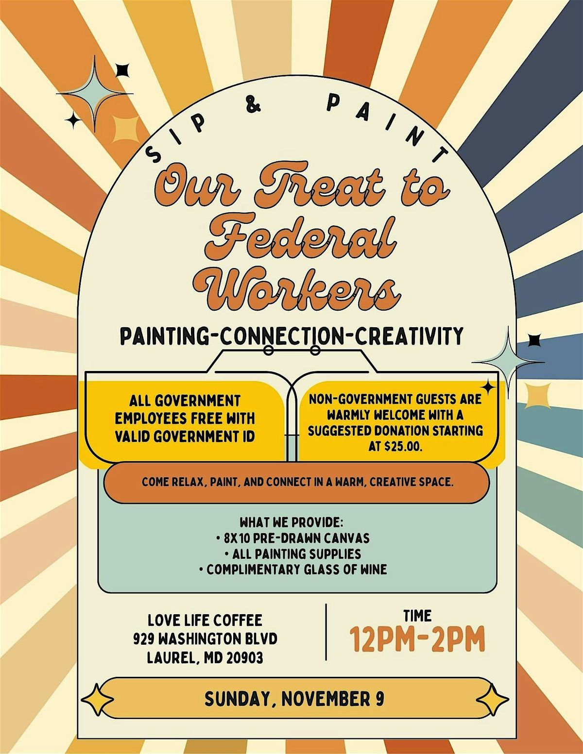 Paint & Sip + Haircuts: Our Treat To Federal Employees