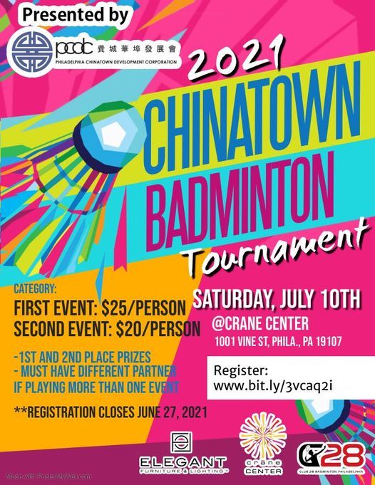 2021 Chinatown Badminton Tournament @ Crane Center - 2021\u8cbb\u57ce\u83ef\u57e0\u7fbd\u6bdb\u7403\u6bd4\u8cfd@\u9f0e\u83ef\u4e2d\u5fc3