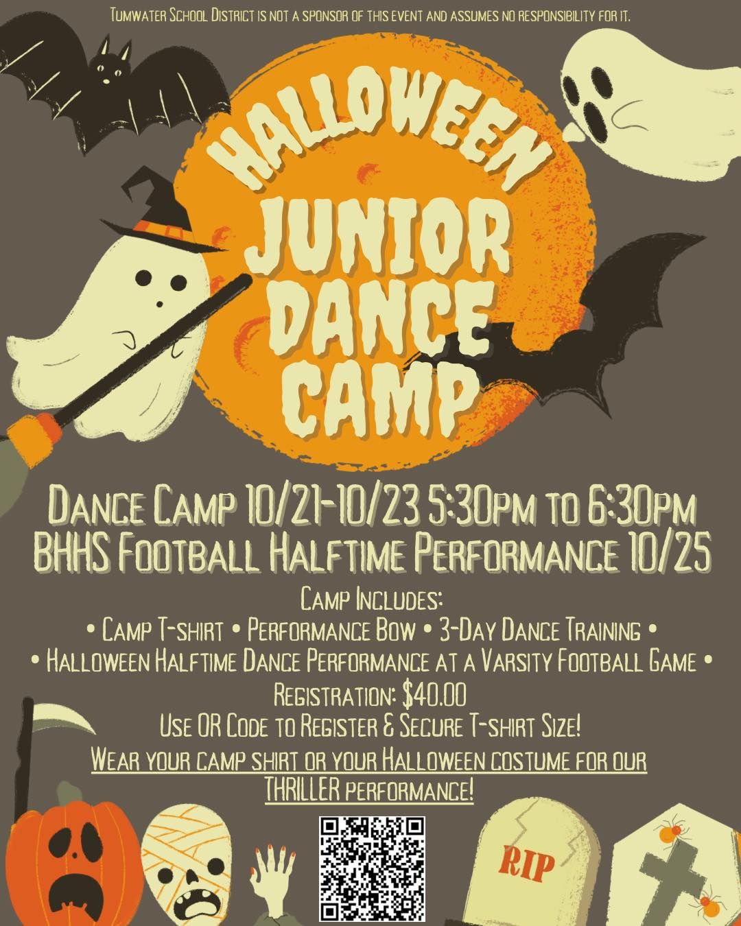 Halloween Junior Dance Camp and Halftime Performance