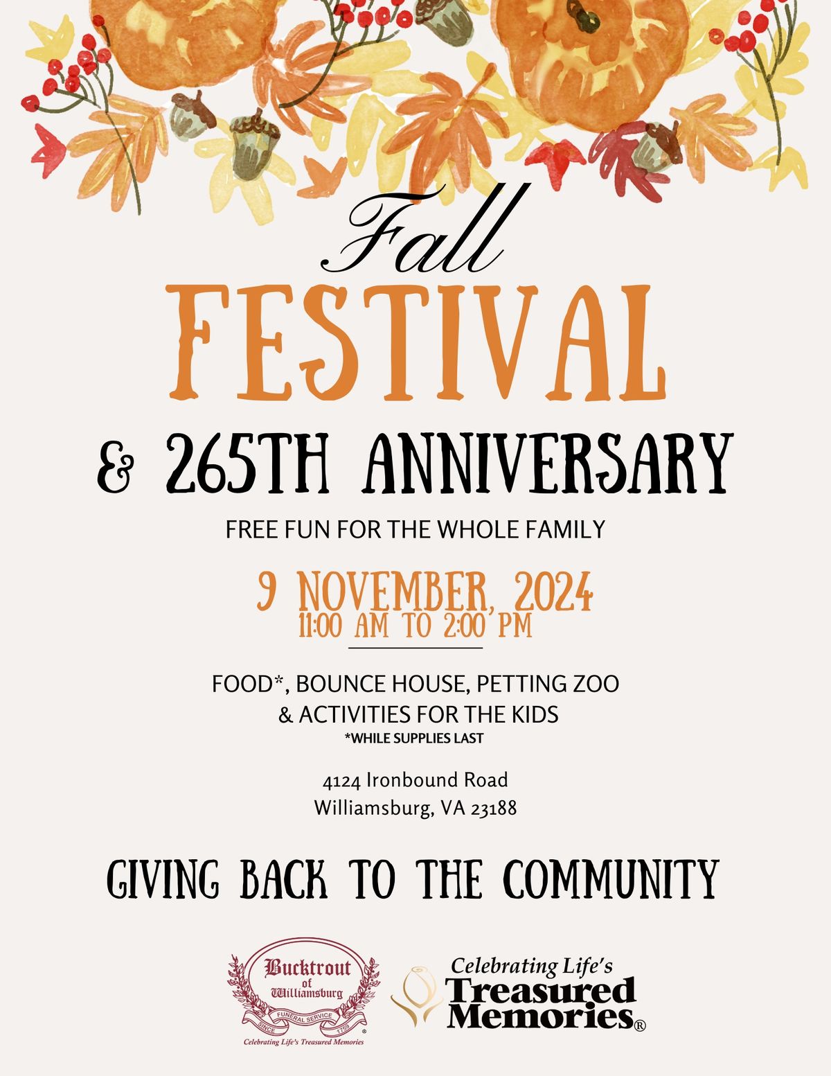 Free Family Fall Festival 