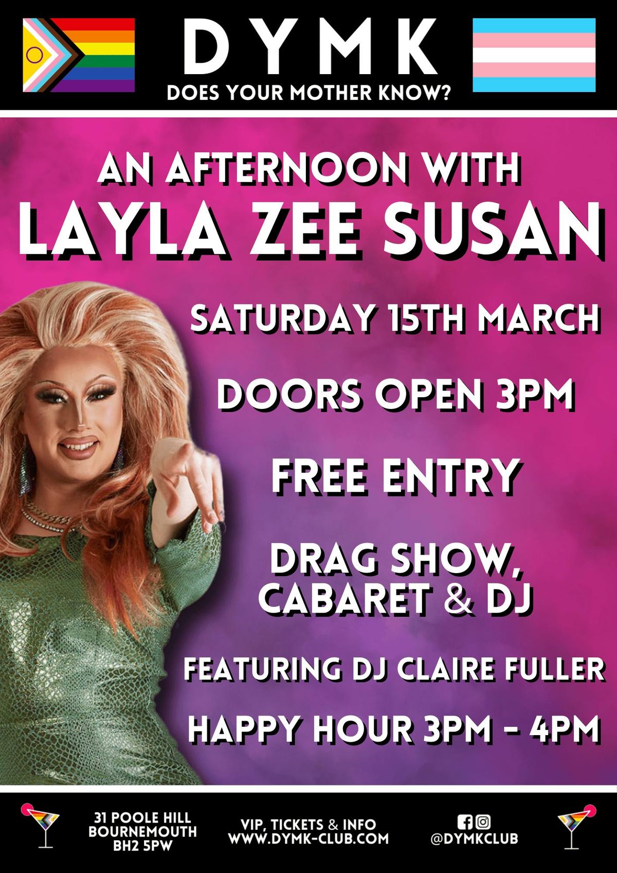 LAYLA ZEE SUSAN! - DYMK Nightclub - Drag Show, Cabaret &amp; DJ