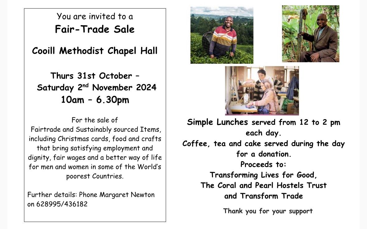 Cooill Fairtrade Sale and Lunches 2024