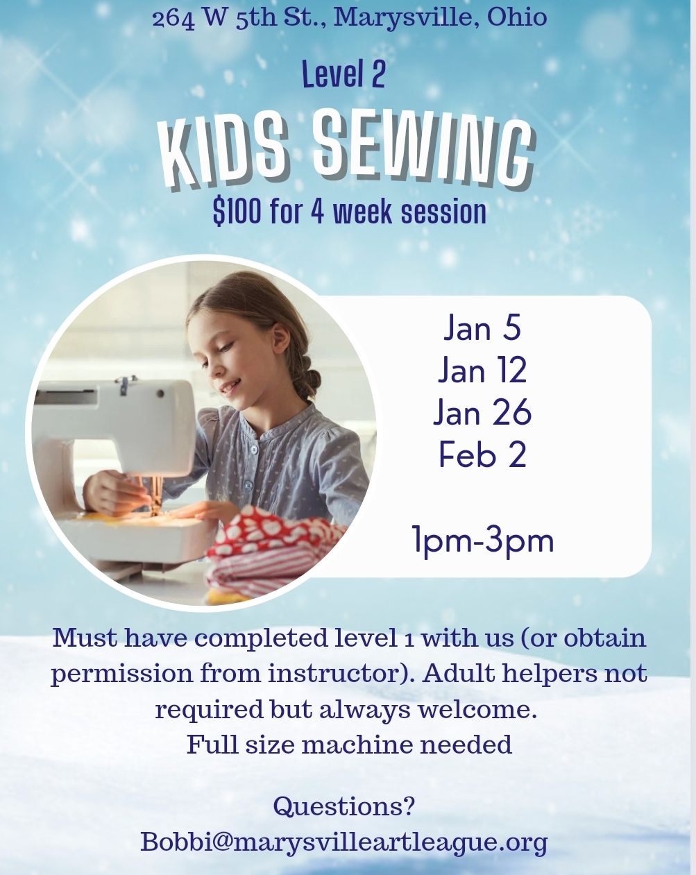 Level 2 - Kids Sewing