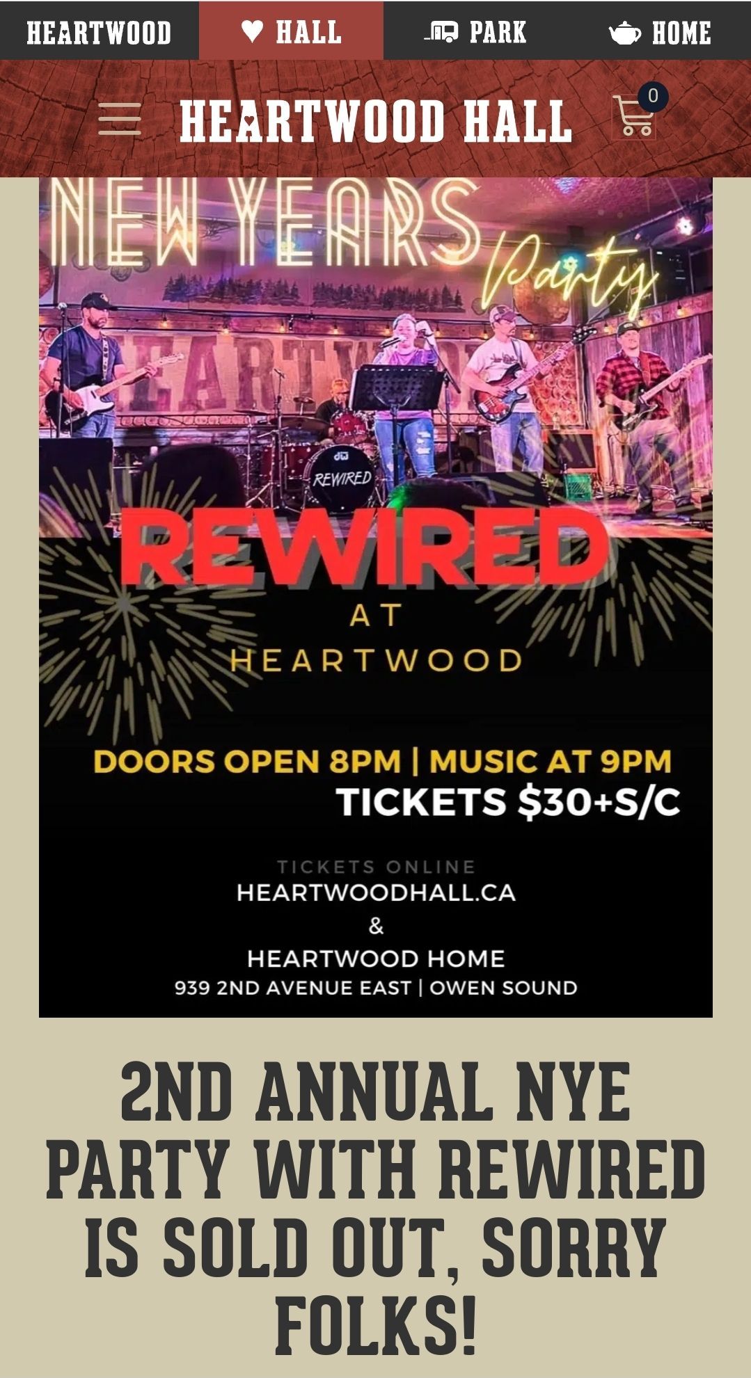 SOLD OUT - 2nd Annual NYE Party with REWIRED!