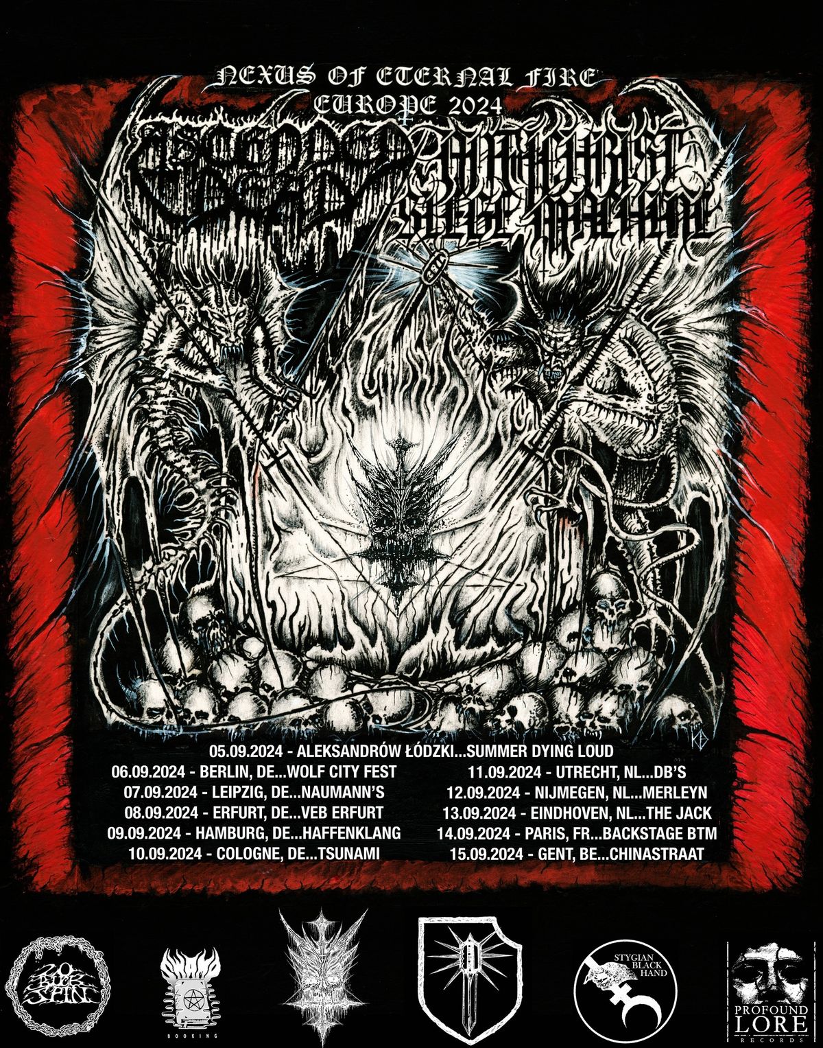 Antichrist Siege Machine (Black Metal, US) + Ascended Dead (Death Metal, US) - Hamburg - Hafenklang