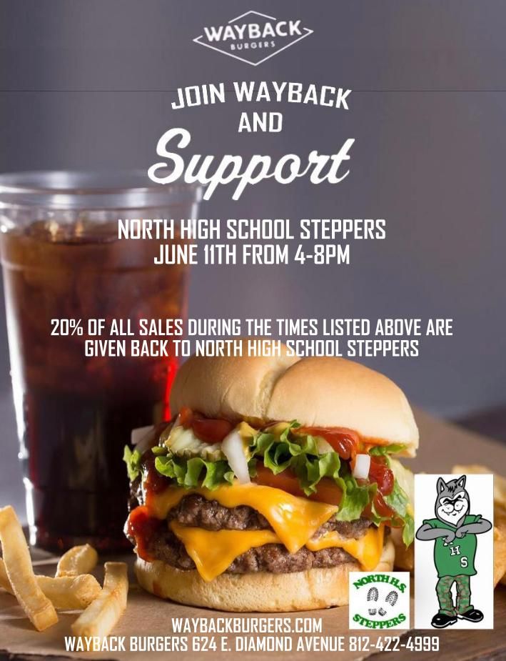 North High School Steppers Fundraiser Tues. June 11th 4-8p