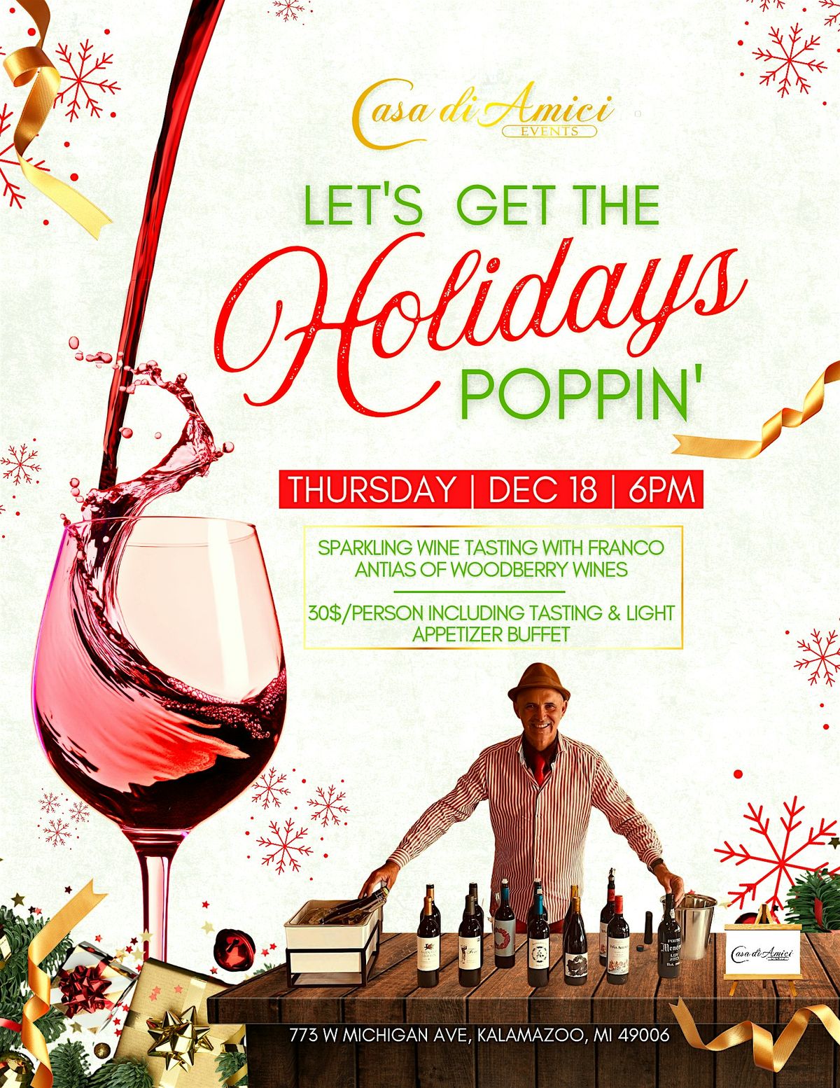 Let's Get The Holidays Poppin' - Sparkling Wine Tasting