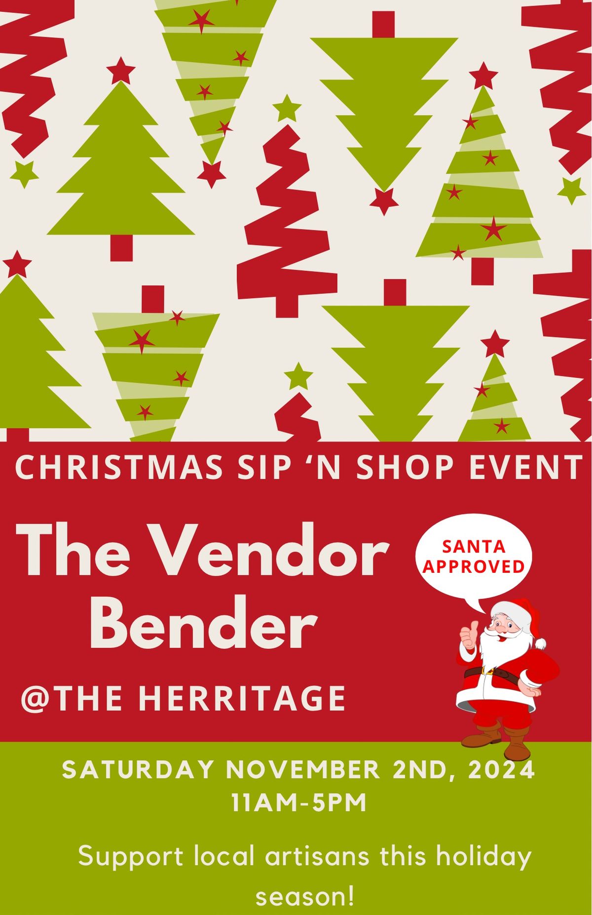 3rd Annual Christmas Sip \u2018N Shop Vendor Bender Event