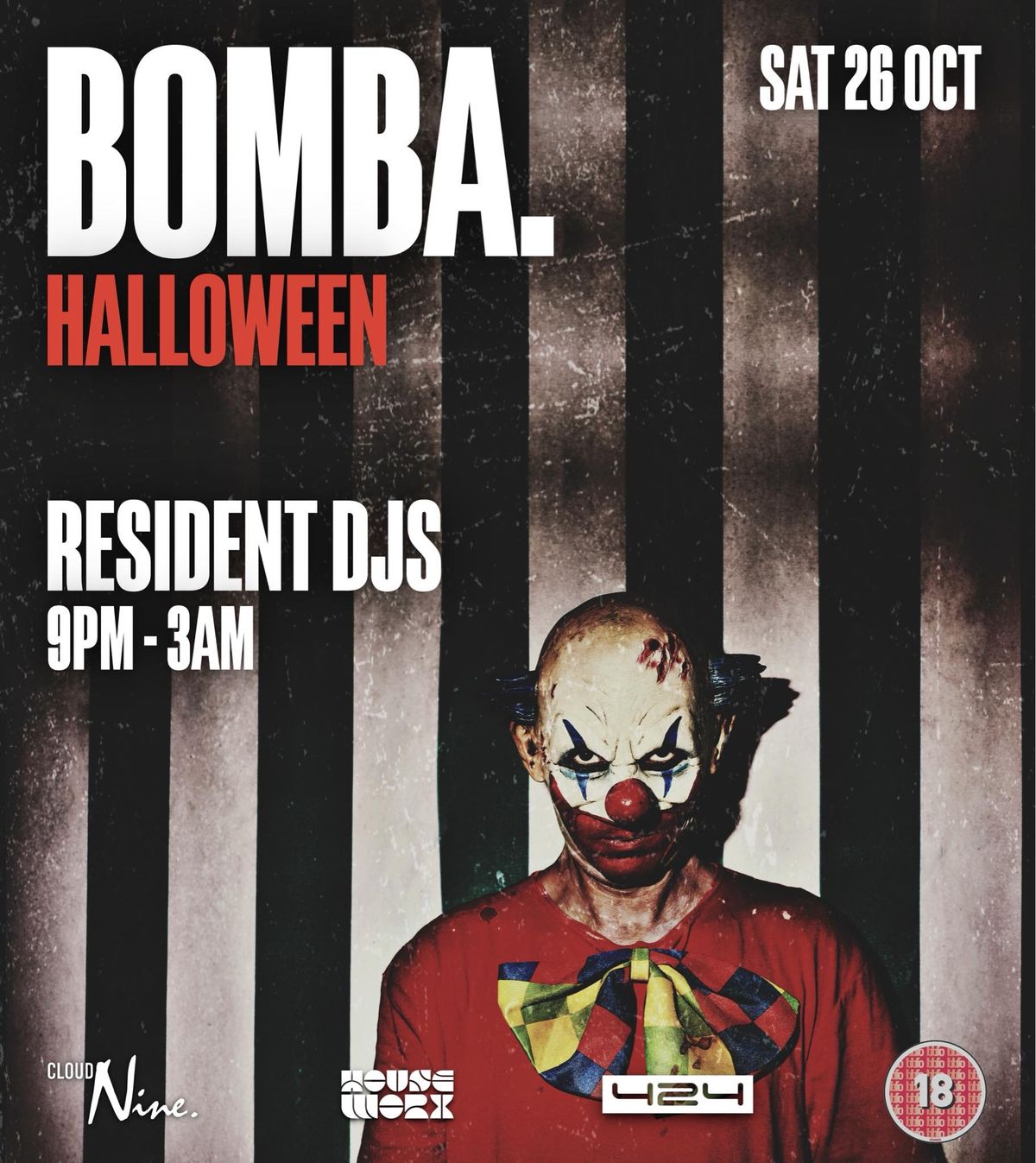 HAUNTED HOUSE PARTY - BOMBA - SAT 26 OCT - EXETER