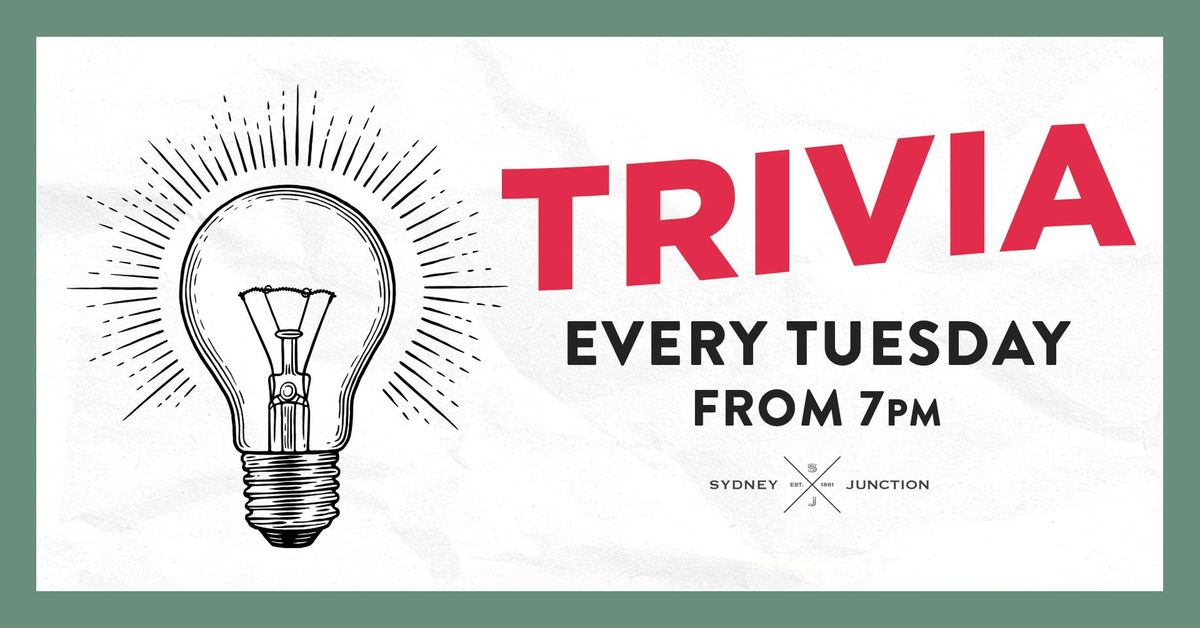 Tuesday Trivia - Sydney Junction Hotel