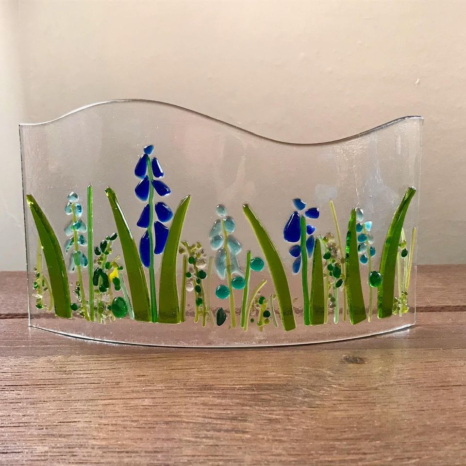 Fused Glass Freestanding Panel