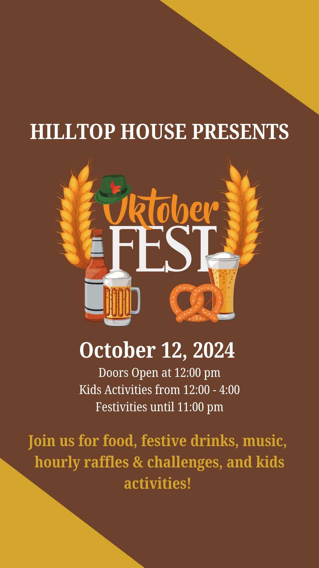 \ud83e\udd68 Oktober Fest Celebration at Hilltop House \ud83c\udf7b