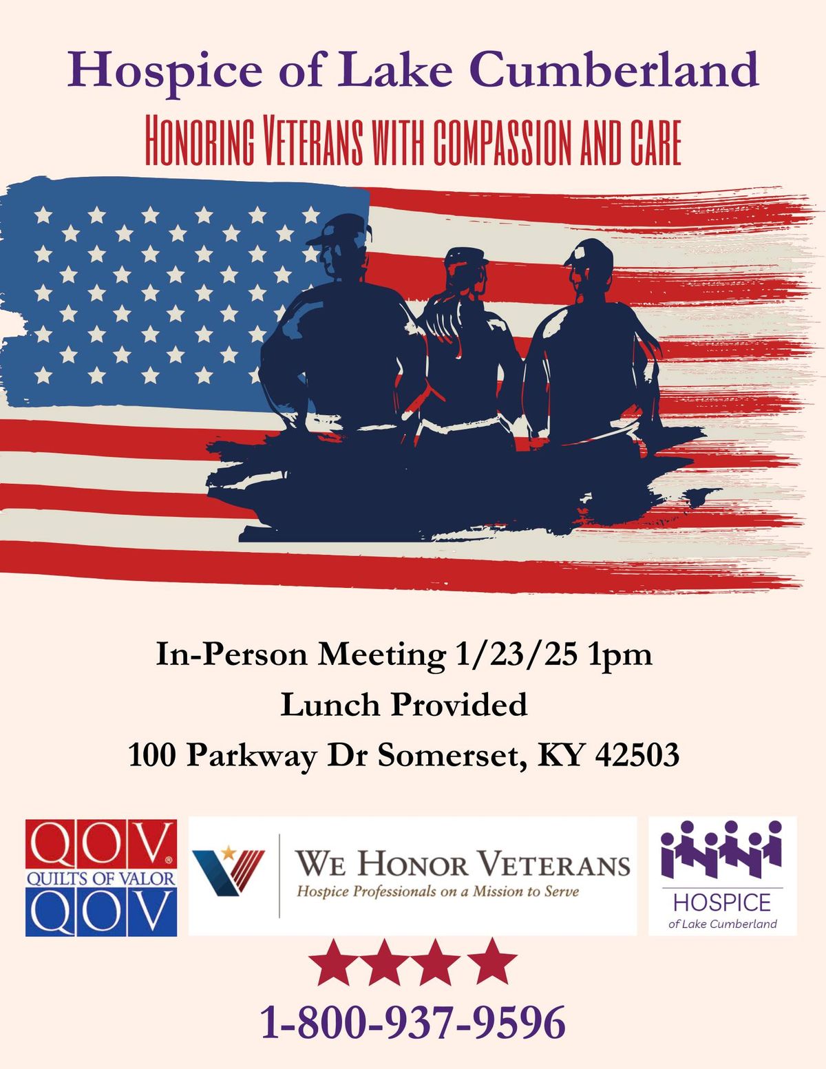 We Honor Veterans In-Person Meeting