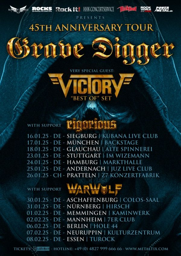 Grave Digger 45th Anniversary Tour '25 Special Guest: VICTORY \u2013 Best of Set