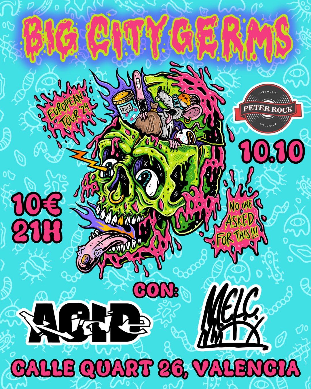 BIG CITY GERMS + MESTALLA EN LA CARA + ACID RIDE en directo!!!!