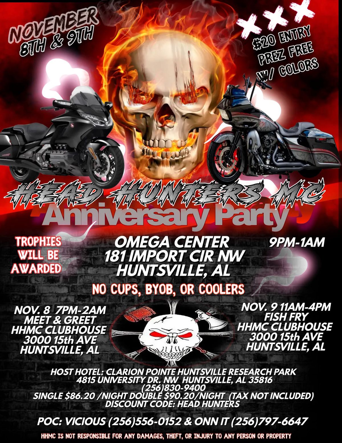 Huntsville Head Hunters MC Anniversary 