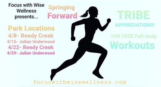 Springing Forward Workouts In The Park Reedy Creek Park Charlotte 22 April 2021