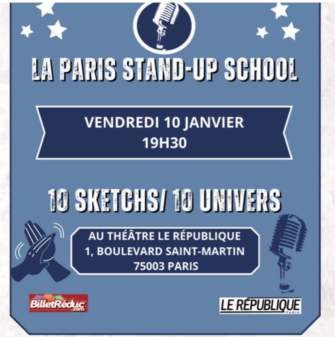 Standup Malik & ses amis au r\u00e9publique 300 places 