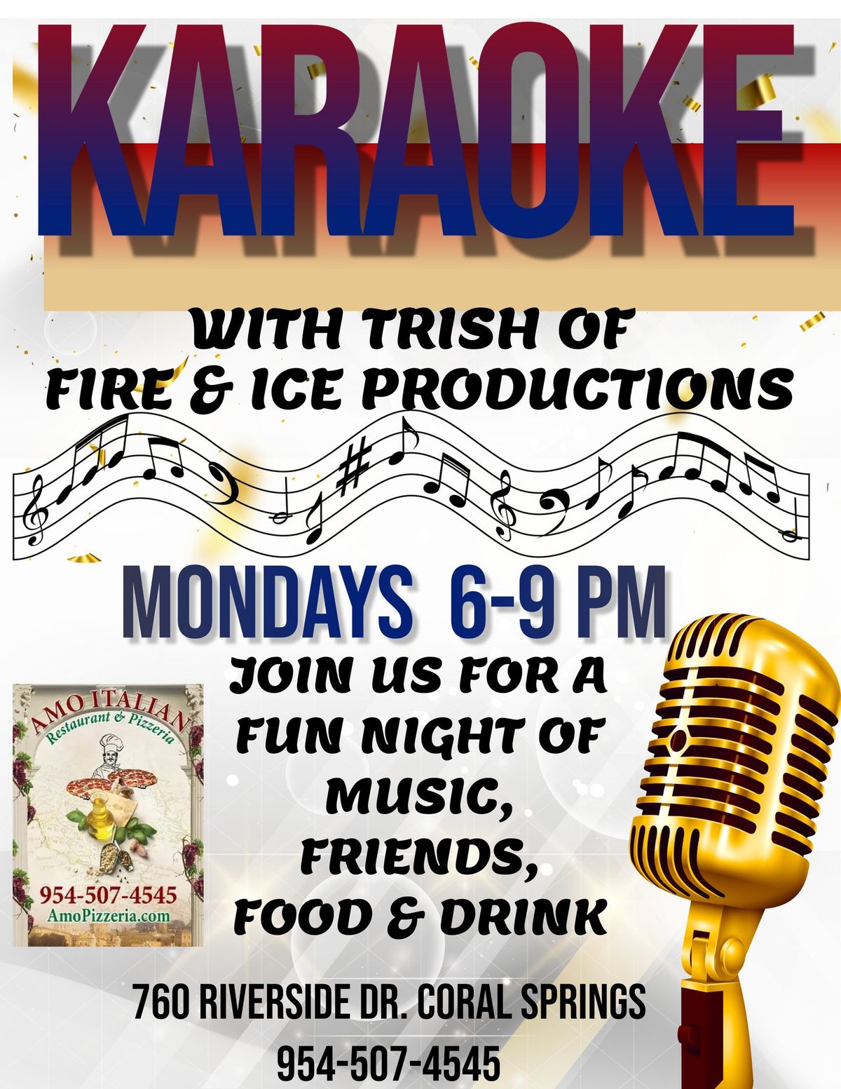 Karaoke Mondays at Amo Pizzeria