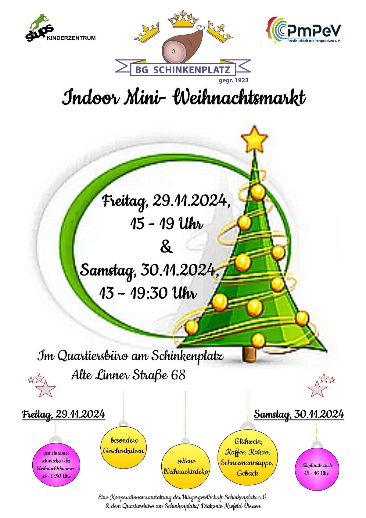 Indoor Mini - Weihnachtsmarkt am Schinkenplatz