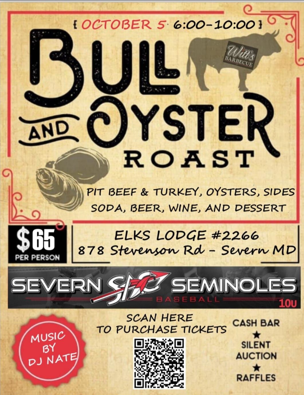 Bull & Oyster Roast: Severn Seminoles 10U baseball