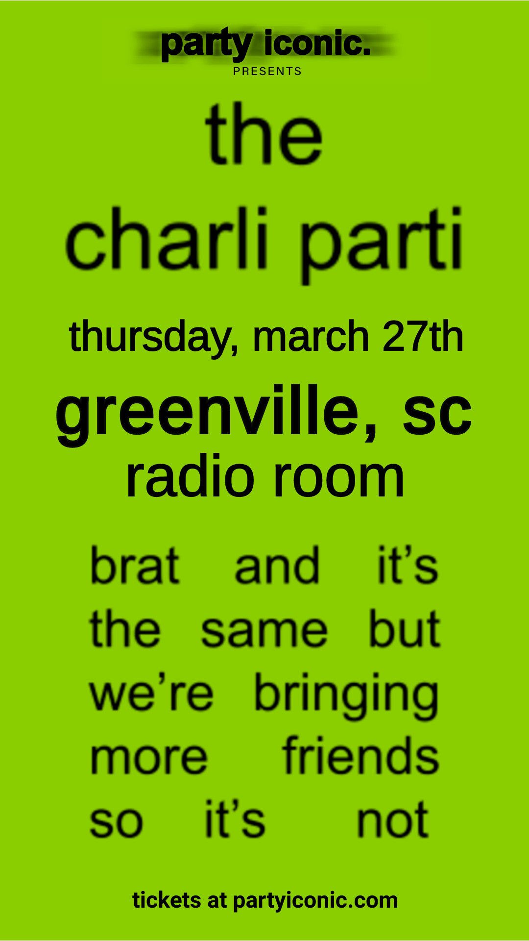 Party Iconic Presents: The Charli Parti at Radio Room