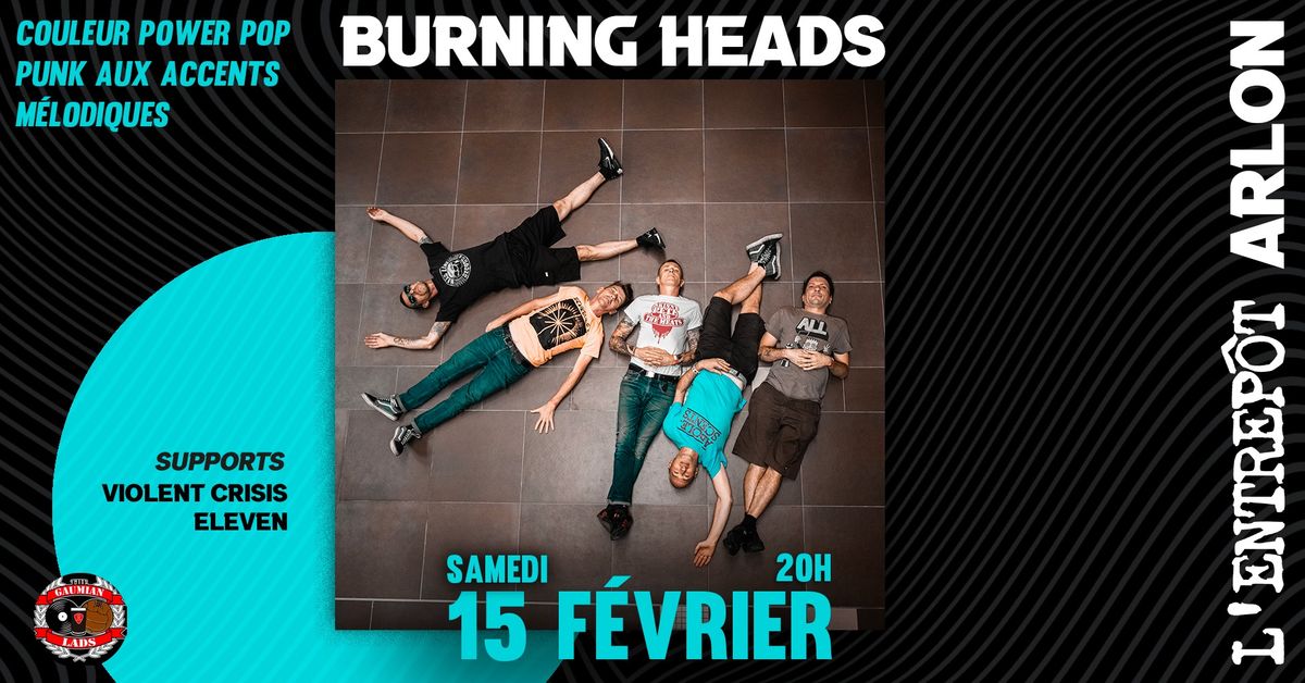 Burning Heads + support \u2022 L'Entrep\u00f4t, Arlon