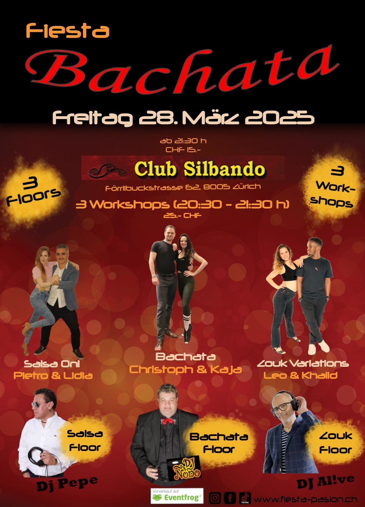 Fiesta Bachata - 3 Workshops und 3 Floors