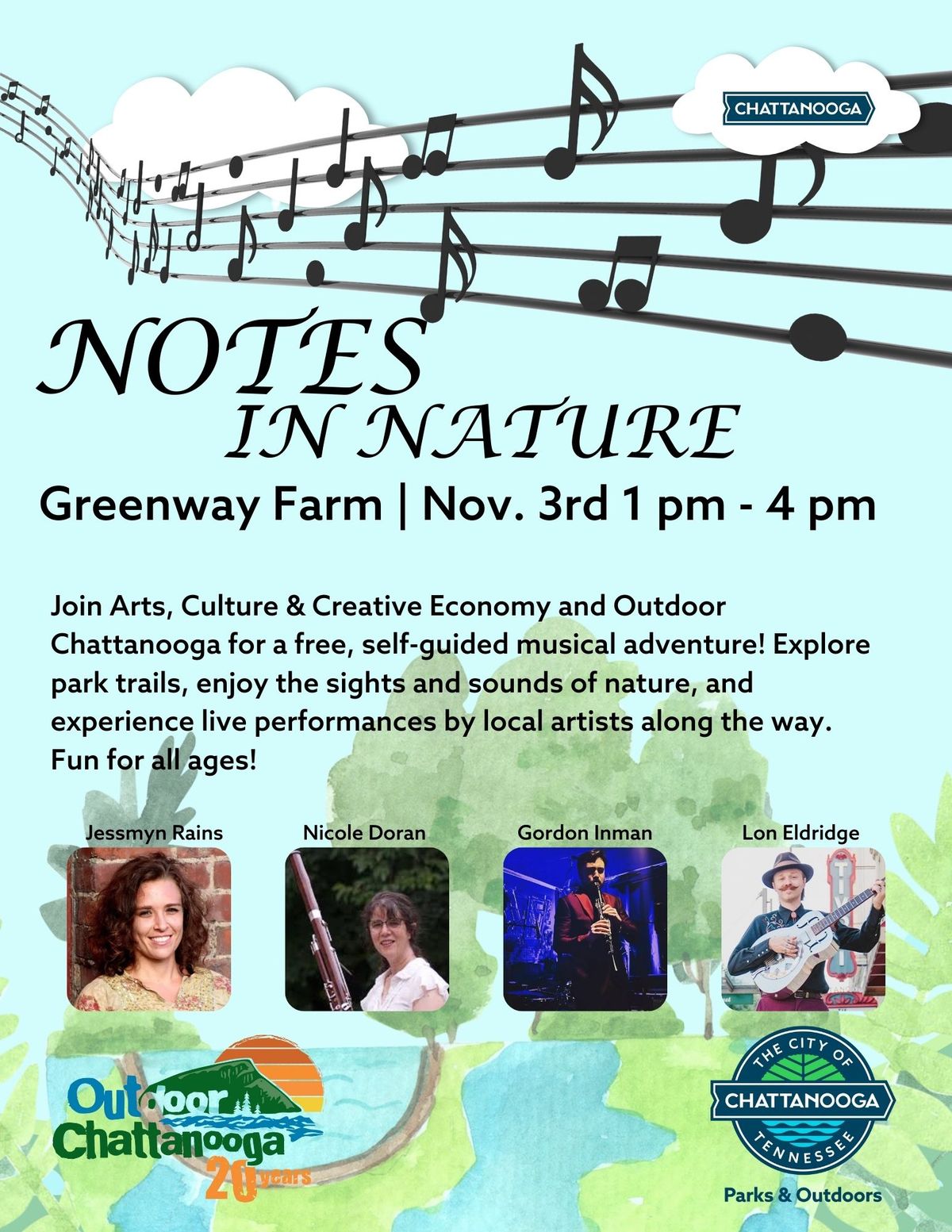 Notes in Nature: Live Music on Trails at Greenway Farm