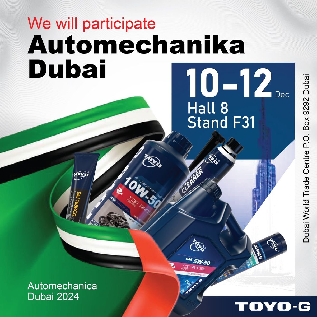 TOYO-G x Automechanika Dubai (10-12 Dec 2024)