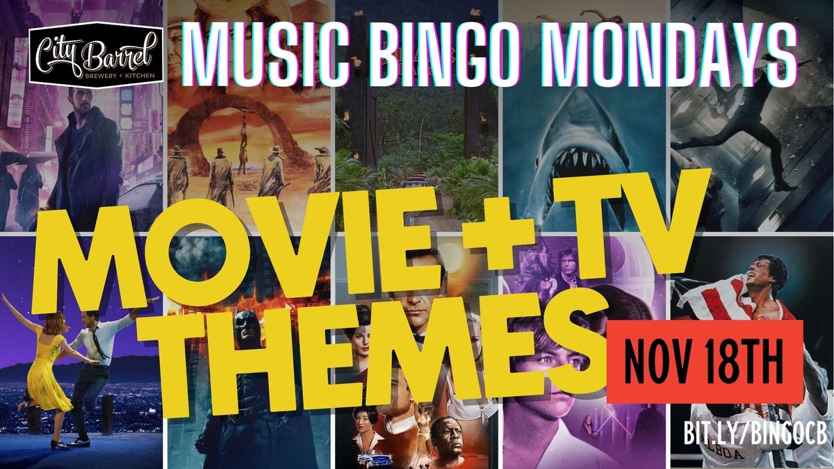 Movie TV \ud83c\udf7f Monday Music Bingo at City Barrel Brewery