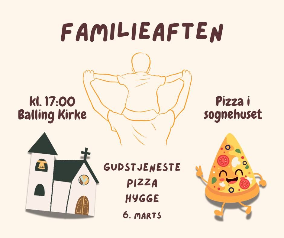 Familieaften med gudstjeneste og pizza