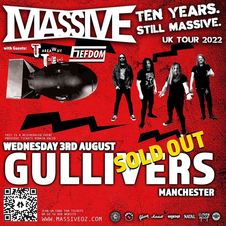 SOLD OUT * Massive - Aug 3 - Gullivers Manchester