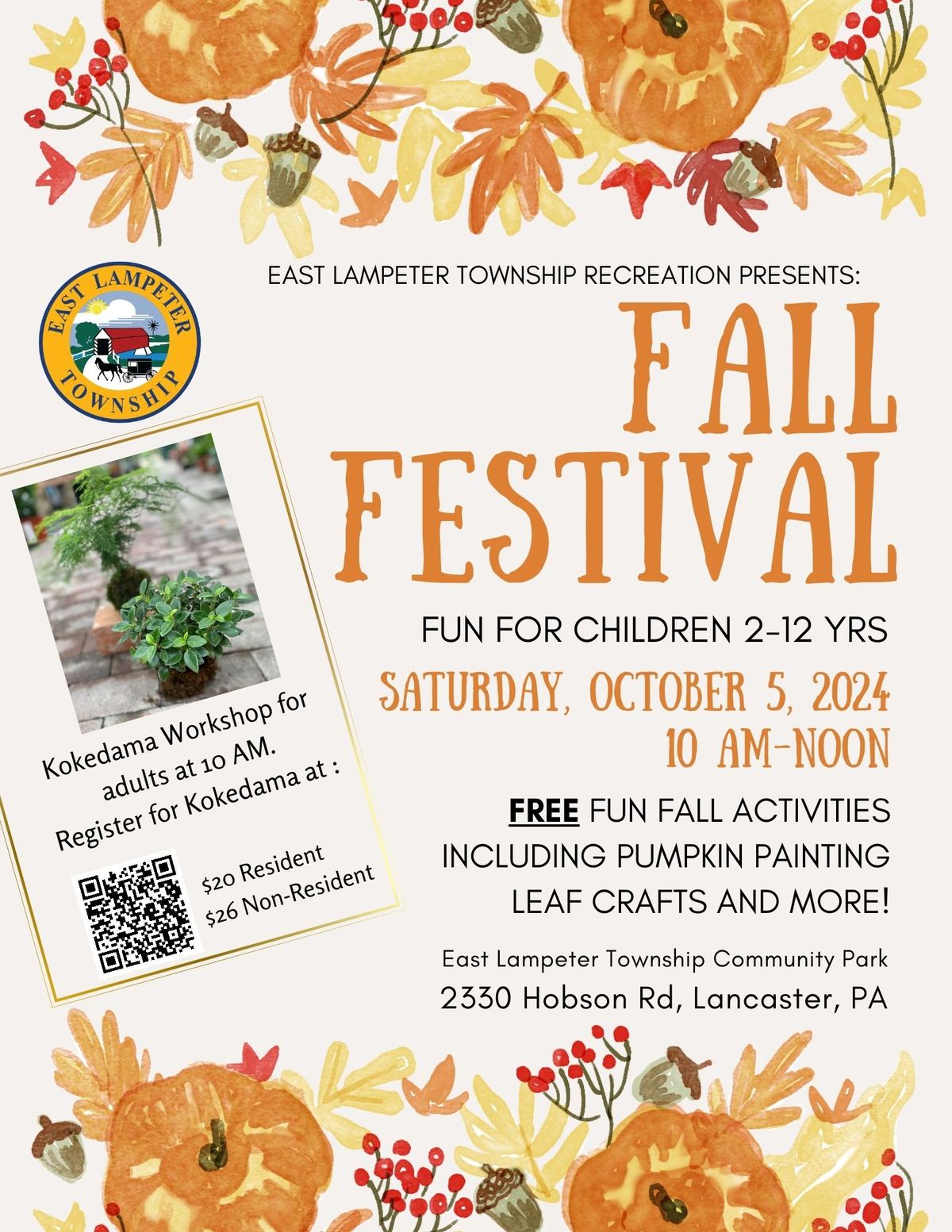 Fall Festival at East Lampeter Township Community Park